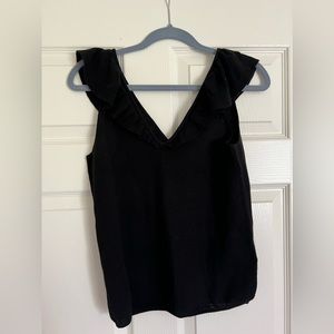 Ruffle sleeve tank